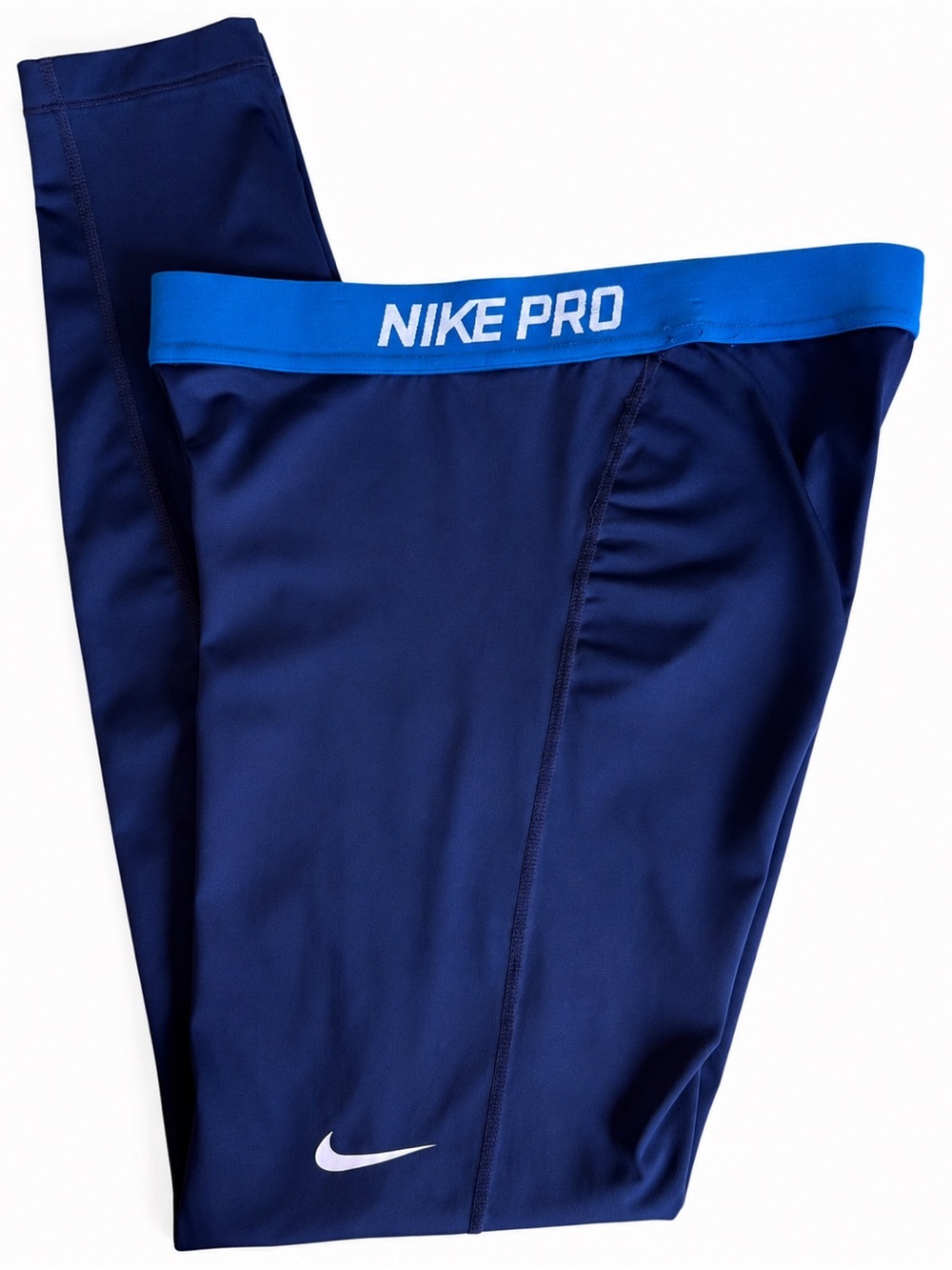 Nike Pro Dri-FIT Compression Leggings Blue Athletic Workout Pants Women’s Large